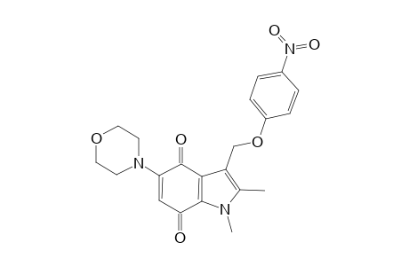 1,2-Dimethyl-5-(4-morpholinyl)-3-[(4-nitrophenoxy)methyl]indole-4,7-dione