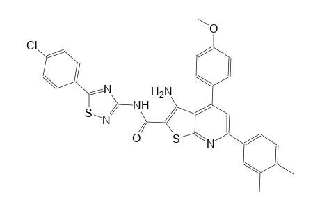thieno[2,3-b]pyridine-2-carboxamide, 3-amino-N-[5-(4-chlorophenyl)-1,2,4-thiadiazol-3-yl]-6-(3,4-dimethylphenyl)-4-(4-methoxyphenyl)-