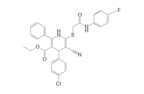 ethyl 4-(4-chlorophenyl)-5-cyano-6-{[2-(4-fluoroanilino)-2-oxoethyl]sulfanyl}-2-phenyl-1,4-dihydro-3-pyridinecarboxylate