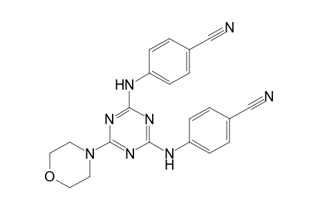 4-[[4-(4-cyanoanilino)-6-morpholino-1,3,5-triazin-2-yl]amino]benzonitrile