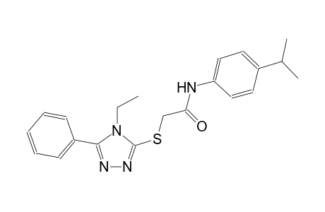 2-[(4-ethyl-5-phenyl-4H-1,2,4-triazol-3-yl)sulfanyl]-N-(4-isopropylphenyl)acetamide