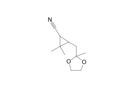 2,2-Dimethyl-3-[(2-methyl-1,3-dioxolan-2-yl)methyl]cyclopropanecarbonitrile