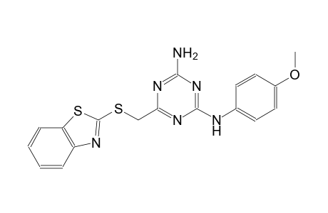 6-[(1,3-benzothiazol-2-ylsulfanyl)methyl]-N~2~-(4-methoxyphenyl)-1,3,5-triazine-2,4-diamine