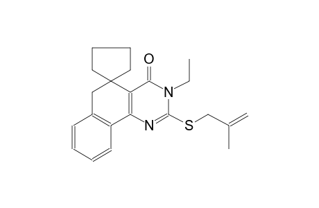 3-ethyl-2-((2-methylallyl)thio)-3H-spiro[benzo[h]quinazoline-5,1'-cyclopentan]-4(6H)-one