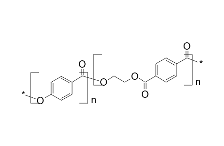 Copolyester from ethylene glycol, 4-hydroxybenzoic and terephthalic acids