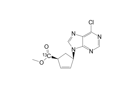 (1'R,4'S)-1'-(6-Chloro-9H-purin-9-yl)-4'-methoxy[13C]carbonylcyclopent-2'-ene