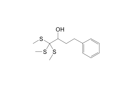 1,1,1-Tris-methylthio-4-phenyl-butan-2-ol