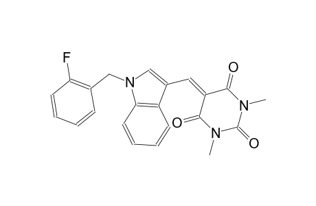 2,4,6(1H,3H,5H)-pyrimidinetrione, 5-[[1-[(2-fluorophenyl)methyl]-1H-indol-3-yl]methylene]-1,3-dimethyl-
