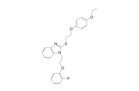2-[2-(4-ethoxyphenoxy)ethylsulfanyl]-1-[2-(2-fluoranylphenoxy)ethyl]benzimidazole