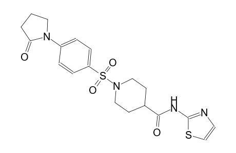 1-{[4-(2-oxo-1-pyrrolidinyl)phenyl]sulfonyl}-N-(1,3-thiazol-2-yl)-4-piperidinecarboxamide