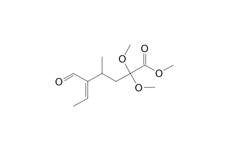 4-(Methoxycarbonyl)-2-[1'-formyl-1'-propenyl]-4,4-dimethoxybutane