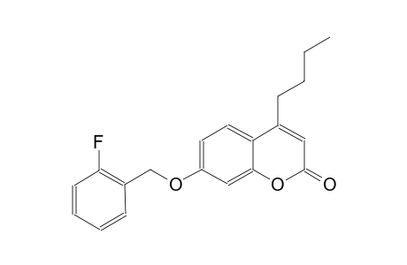 2H-1-benzopyran-2-one, 4-butyl-7-[(2-fluorophenyl)methoxy]-