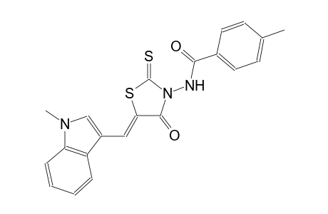4-methyl-N-{(5Z)-5-[(1-methyl-1H-indol-3-yl)methylene]-4-oxo-2-thioxo-1,3-thiazolidin-3-yl}benzamide