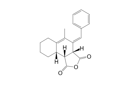 (3aR,4Z,9aS,9bR)-4-benzal-5-methyl-6,7,8,9,9a,9b-hexahydro-3aH-benz[e]isobenzofuran-1,3-quinone