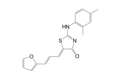 (5Z)-2-(2,4-dimethylanilino)-5-[(2E)-3-(2-furyl)-2-propenylidene]-1,3-thiazol-4(5H)-one