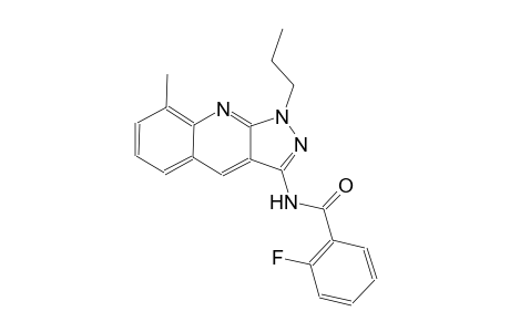 2-fluoro-N-(8-methyl-1-propyl-1H-pyrazolo[3,4-b]quinolin-3-yl)benzamide