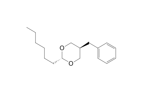 trans-5-(Phenylmethyl)-2-n-hexyl-1,3-dioxane