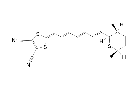 2-[7'-((2"S,3"S,6"R)-3",6"-Dihydro-3",6"-dimethyl-2H-thiopyran-2"-yl)-hepta-2',4',6'-trienylidene]-1,3-dithiol-4,5-dicarbonitrile