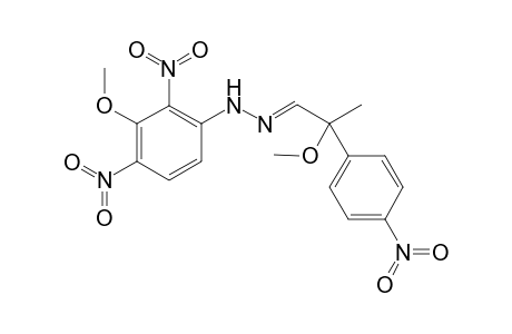 .alpha.-(p-Nitrophenyl)-.alpha.,.alpha.'-dimethoxypropanone-2,4-dinitrophenylhydrazone