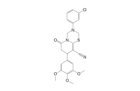 2H,6H-pyrido[2,1-b][1,3,5]thiadiazine-9-carbonitrile, 3-(3-chlorophenyl)-3,4,7,8-tetrahydro-6-oxo-8-(3,4,5-trimethoxyphenyl)-