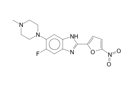 5-Fluoro-6-(4-methyl-1-piperazinyl)-2-(5-nitro-2-furyl)-1H-benzimidazole