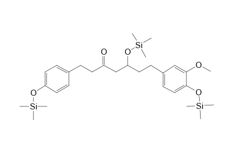 5-Hydroxy-7-(4-hydroxy-3-methoxyphenyl)-1-(4-hydroxyphenyl)-3-heptanone, 3tms