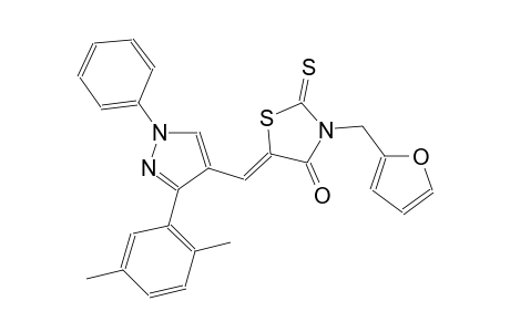 (5Z)-5-{[3-(2,5-dimethylphenyl)-1-phenyl-1H-pyrazol-4-yl]methylene}-3-(2-furylmethyl)-2-thioxo-1,3-thiazolidin-4-one