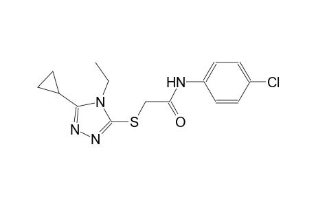 N-(4-chlorophenyl)-2-[(5-cyclopropyl-4-ethyl-4H-1,2,4-triazol-3-yl)sulfanyl]acetamide
