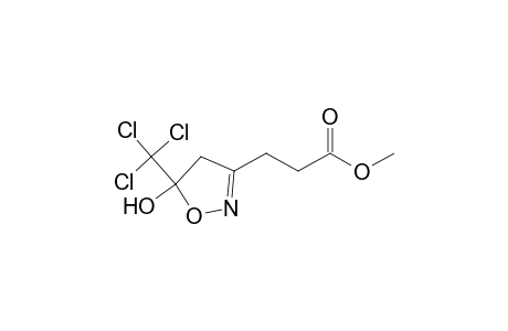 Methyl 3-(5-hydroxy-5-trichloromethyl-4,5-dihydroisoxazol-3-yl)propanoate
