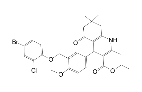 ethyl 4-{3-[(4-bromo-2-chlorophenoxy)methyl]-4-methoxyphenyl}-2,7,7-trimethyl-5-oxo-1,4,5,6,7,8-hexahydro-3-quinolinecarboxylate