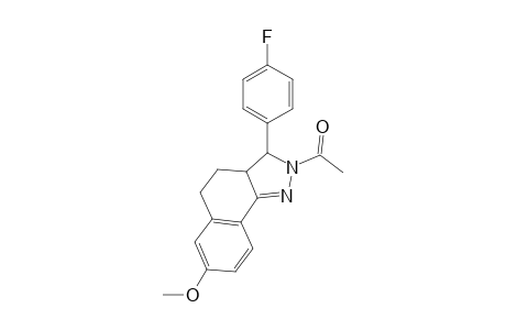2-Acetyl-3-(4-fluorophenyl)-7-methoxy-3,3a,4,5-tetrahydro-2H-benzo[g]indazole