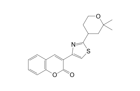 Coumarin, 3-[2-(tetrahydro-2,2-dimethyl-4-pyranyl)-4-thiazolyl]-