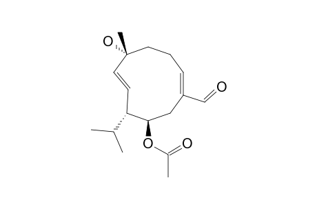 PULICANADIENAL_B;(1E,5E)-8-BETA-ACETOXY-4-ALPHA-HYDROXY-7-BETA-H-GERMACRA-1(10),5-DIEN-14-AL