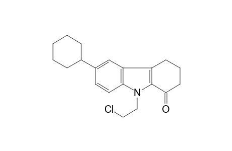 1H-Carbazol-1-one, 9-(2-chloroethyl)-6-cyclohexyl-2,3,4,9-tetrahydro-