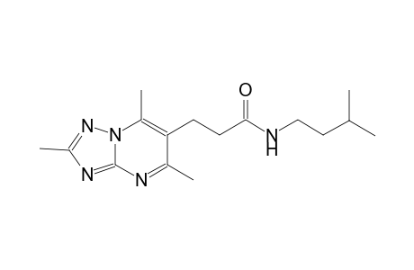 [1,2,4]triazolo[1,5-a]pyrimidine-6-propanamide, 2,5,7-trimethyl-N-(3-methylbutyl)-