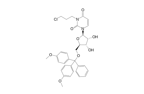 1-{(2R,3R,4S,5R)-5-[Bis-(4-methoxy-phenyl)-phenyl-methoxymethyl]-3,4-dihydroxy-tetrahydro-furan-2-yl}-3-(3-chloro-propyl)-1H-pyrimidine-2,4-dione
