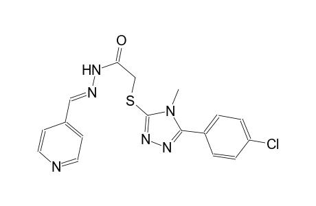 2-{[5-(4-chlorophenyl)-4-methyl-4H-1,2,4-triazol-3-yl]sulfanyl}-N'-[(E)-4-pyridinylmethylidene]acetohydrazide