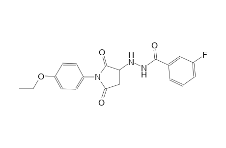 N'-[1-(4-ethoxyphenyl)-2,5-dioxo-3-pyrrolidinyl]-3-fluorobenzohydrazide