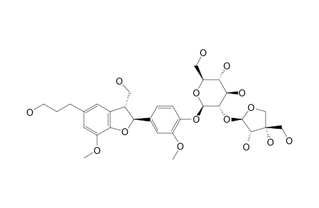 DIHYDRODEHYDRODICONIFERYL-ALCOHOL-4-APIOFURANOSYL-(1->2)-BETA-D-GLUCOPYRANOSIDE