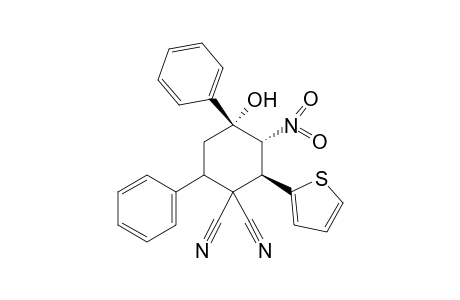 (2S,3R,4R)-4-Hydroxy-3-nitro-4,6-diphenyl-2-thiophen-2-yl-cyclohexane-1,1-dicarbonitrile