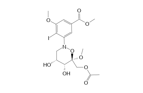 3-(4,5-Dihydroxy-6-(acetoxymethyl)-6-methoxy-1,2-oxazan-2-yl)-4-iodo-5-methoxybenzoic acid methyl ester