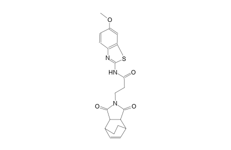 3-(1,3-dioxo-3a,4,7,7a-tetrahydro-1H-4,7-ethanoisoindol-2(3H)-yl)-N-(6-methoxybenzo[d]thiazol-2-yl)propanamide