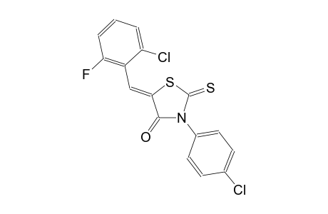 (5Z)-5-(2-chloro-6-fluorobenzylidene)-3-(4-chlorophenyl)-2-thioxo-1,3-thiazolidin-4-one