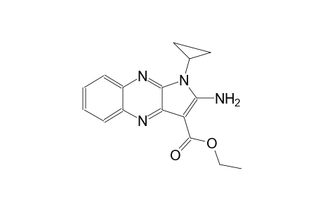 1H-pyrrolo[2,3-b]quinoxaline-3-carboxylic acid, 2-amino-1-cyclopropyl-, ethyl ester