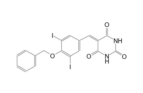 2,4,6(1H,3H,5H)-pyrimidinetrione, 5-[[3,5-diiodo-4-(phenylmethoxy)phenyl]methylene]-