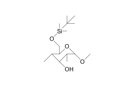 Methyl 2,4-dideoxy-2,4-di-C-methyl-6-O-(dimethyl-tert-butylsilyl)-A-D-allopyranoside