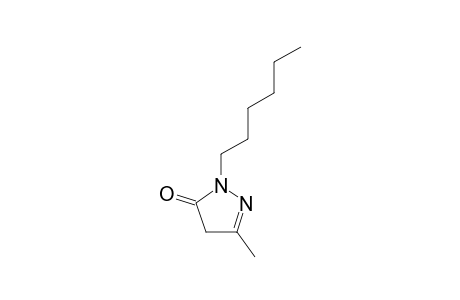 1-(N-HEXYL)-3-METHYL-2-PYRAZOLIN-5-ONE