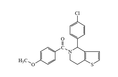 5-(p-anisoyl)-4-(p-chlorophenyl)-4,5,6,7-tetrahydrothieno[3,2-c]pyridine