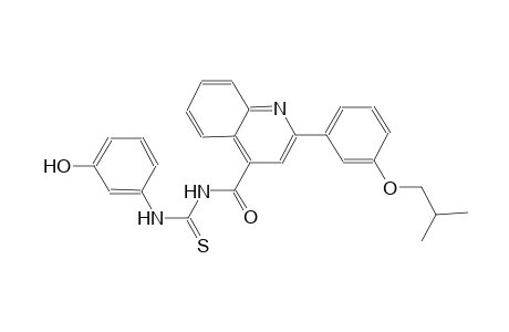 N-(3-hydroxyphenyl)-N'-{[2-(3-isobutoxyphenyl)-4-quinolinyl]carbonyl}thiourea