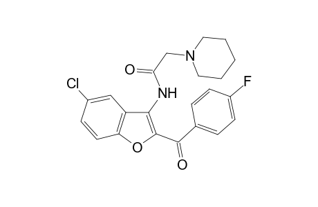 N-[5-Chloro-2-(4-fluorobenzoyl)-1-benzofuran-3-yl]-2-(1-piperidinyl)acetamide